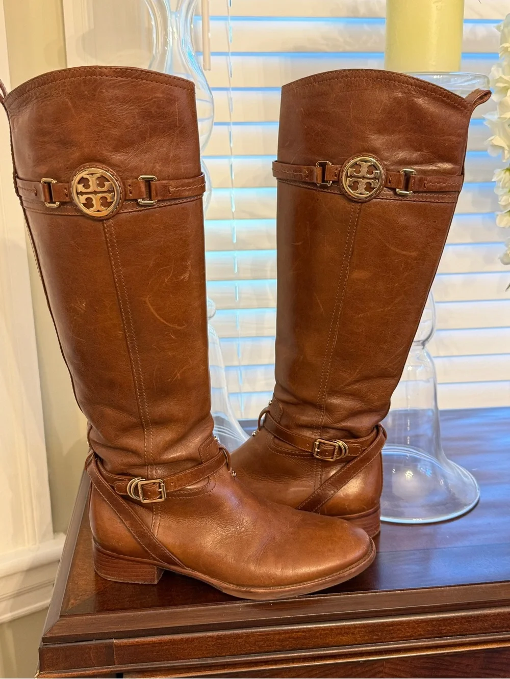 Tory Burch Leather Calista Riding Boots